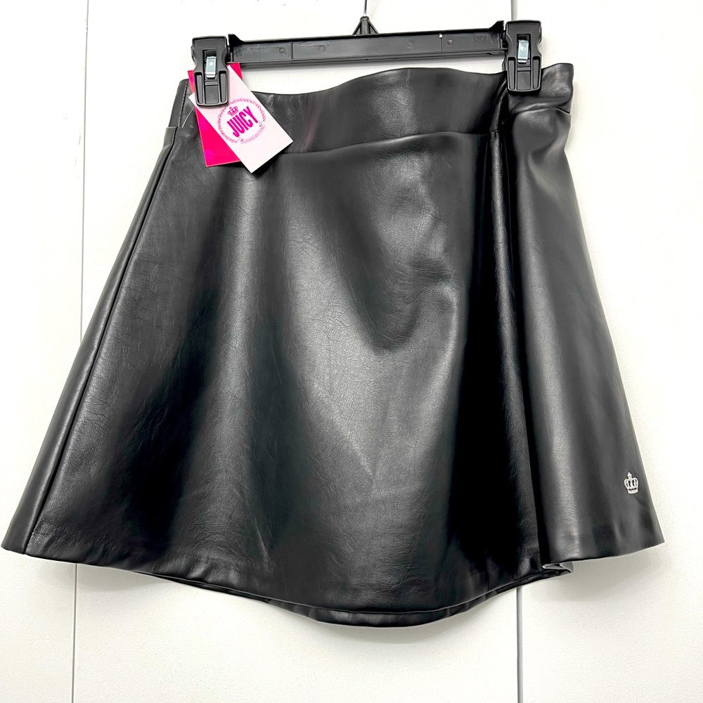 Juicy Couture A Line Faux Leather Skirt NWT SZ Medium